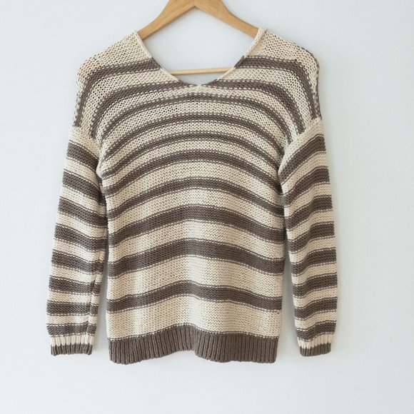 Vince V Neck Striped Sweater - Picture 5 of 6